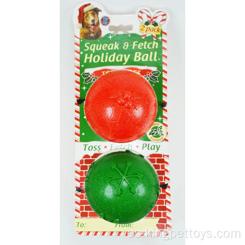 TPR Bola de juguete para perros de Navidad Bola chirriante